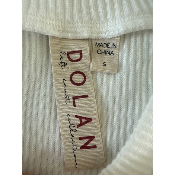 Anthropologie Dolan Sheer Puff Sleeve Ribbed Top Sweater Organza Ivory White‎ S - Picture 8 of 15